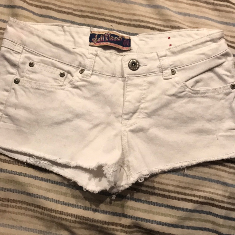 White denim shorts